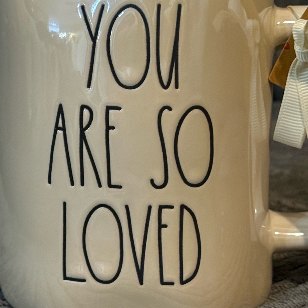 Rae Dunn Cream Iridescent ‘You Are So Loved' Mug - Picture 2 of 6